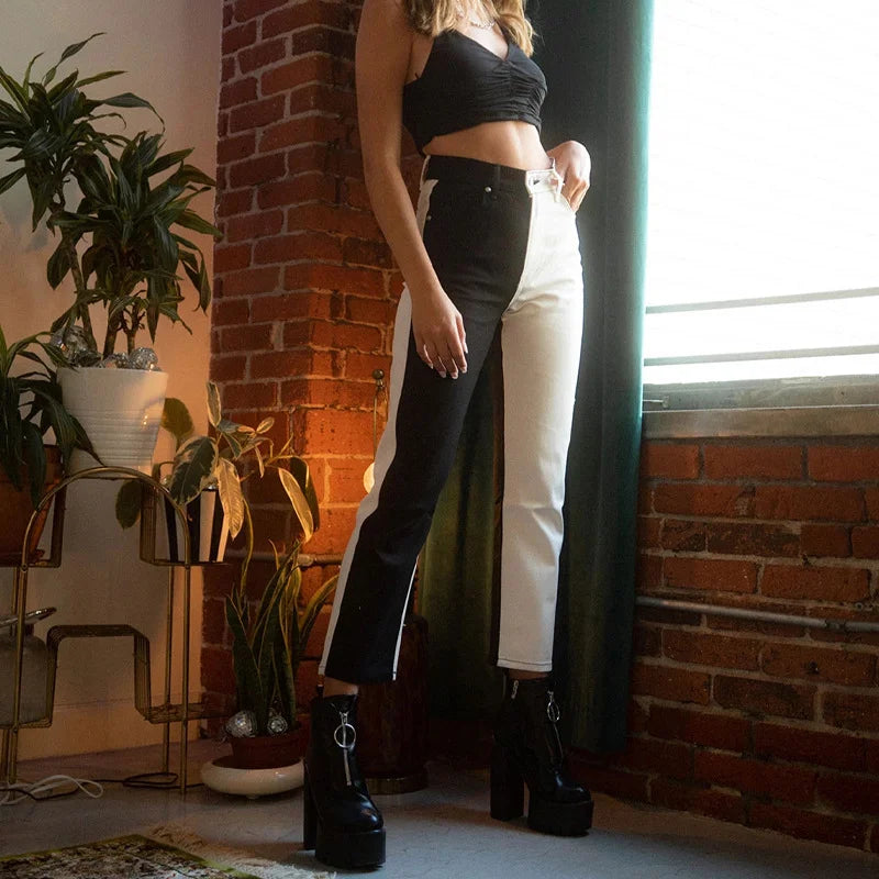 High Waist Straight Stretch Jean