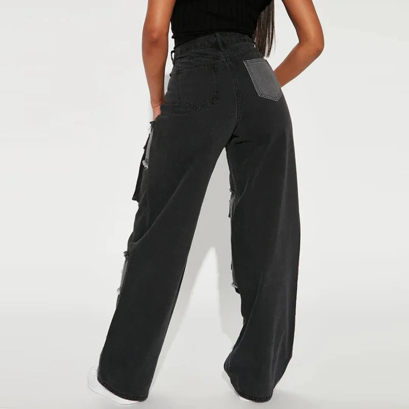Straight Jeans With Pockets