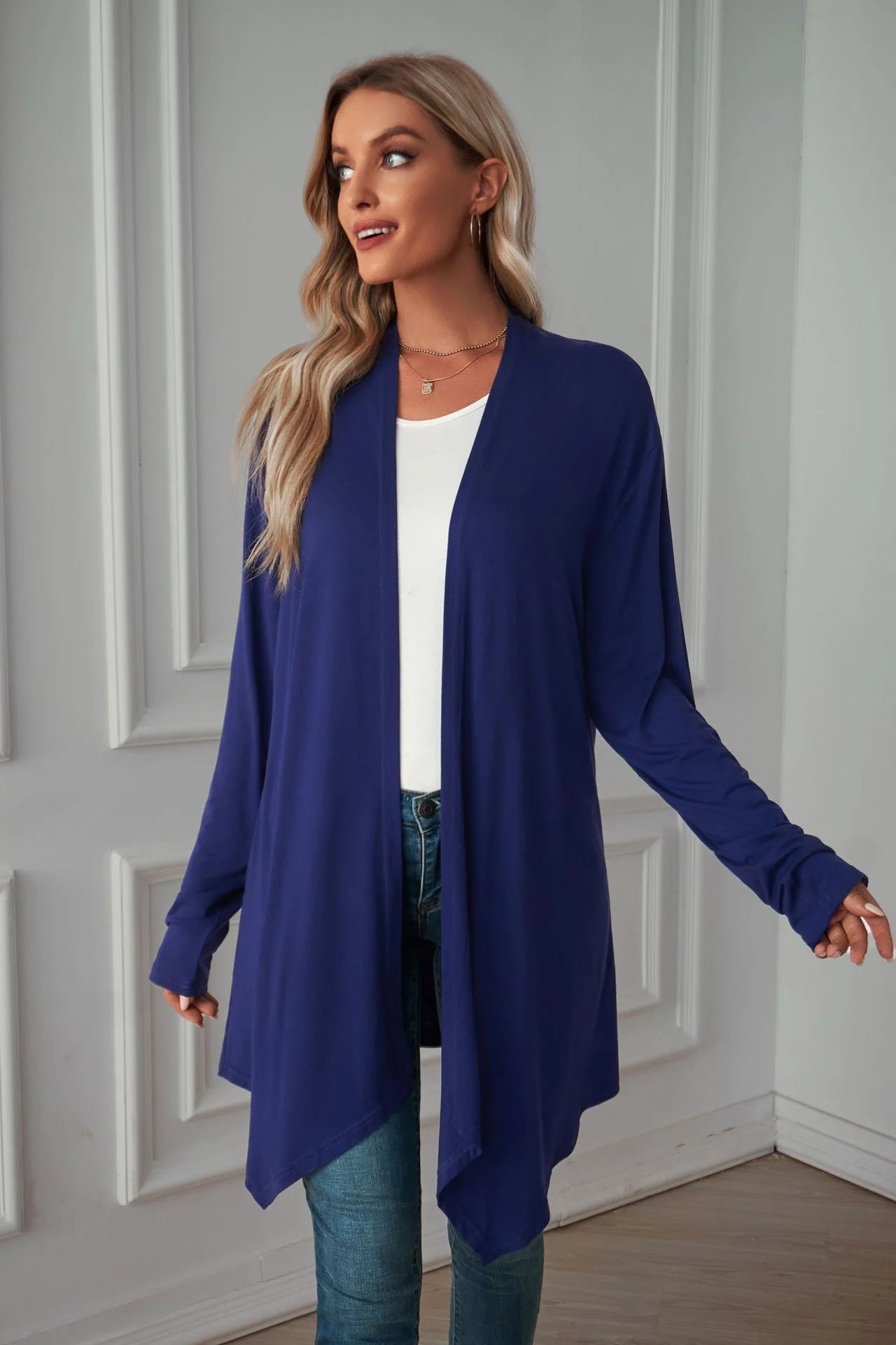 Long Cardigan Style Blouse