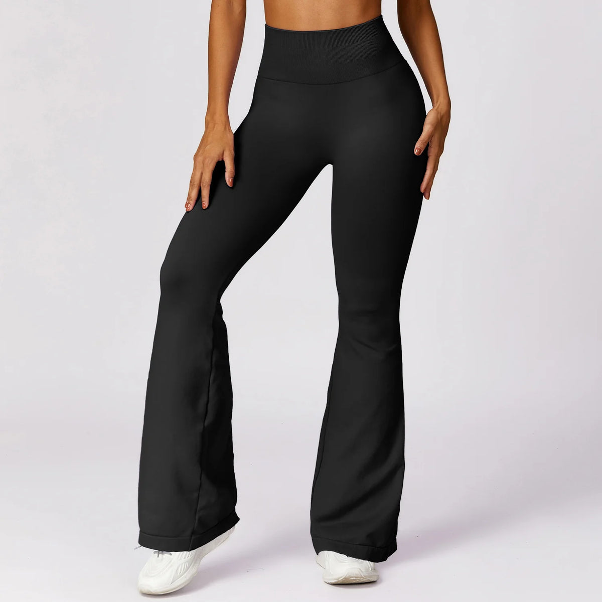 Tight Sport Pants With Wide Leg And Seamless