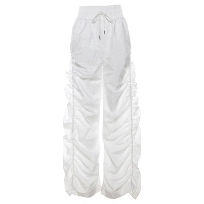 High Waist Hip Drape Loose Belt Casual Pants Woman