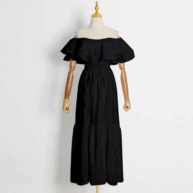 Long Skirt Dress With Embroidery