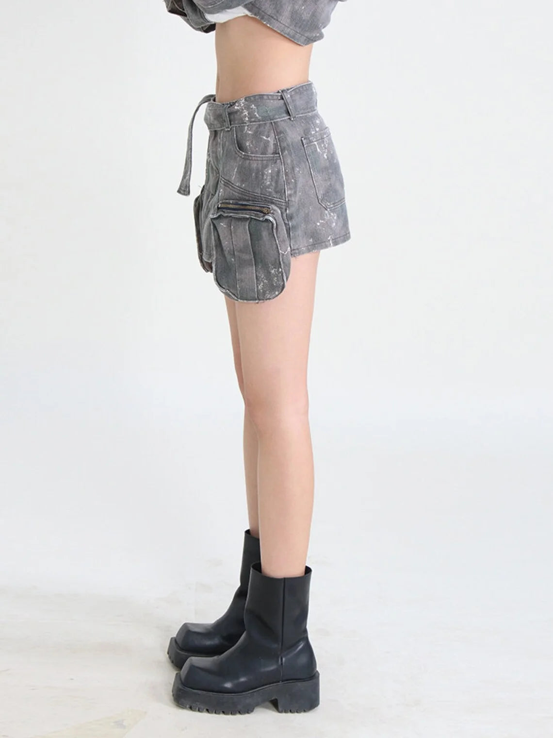 Camouflage Skirt With Large Pockets
