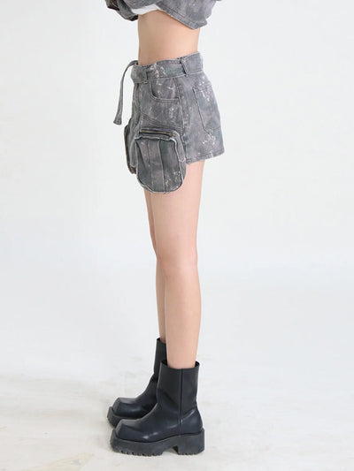 Camouflage Skirt With Large Pockets