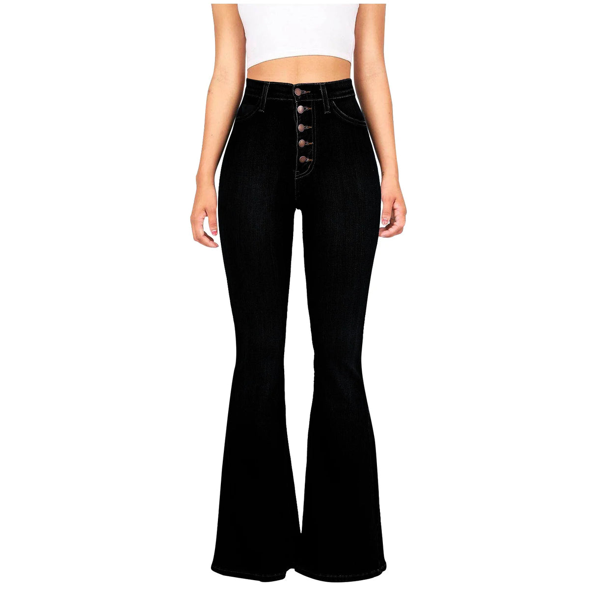 Slims High Rise Hip Bartledge Denim Bell Bottoms