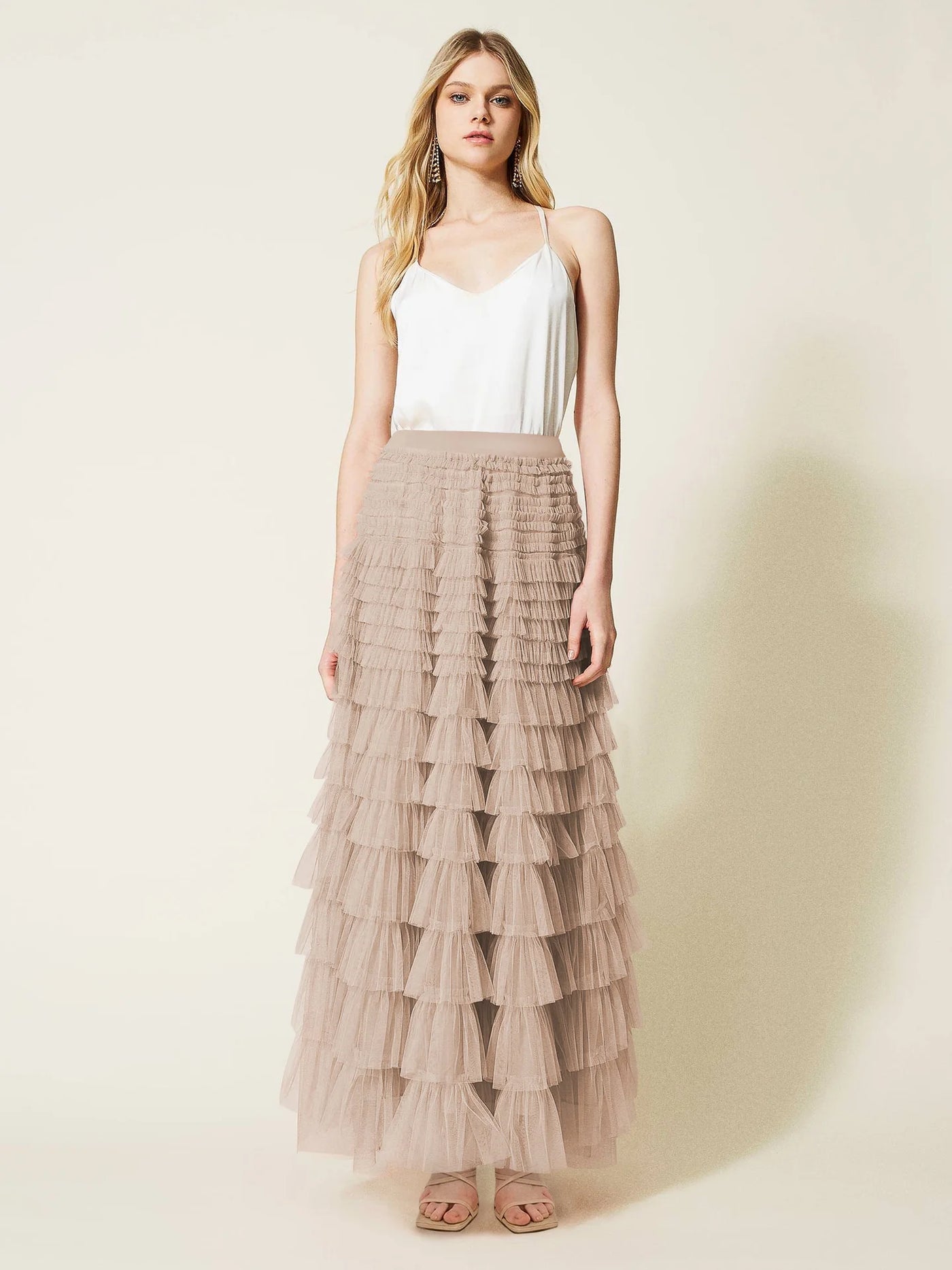Chiffon Skirt With High Waist