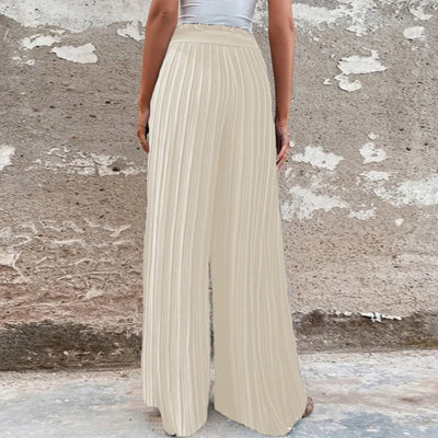 100 Pleated Drape Wide Leg Pants