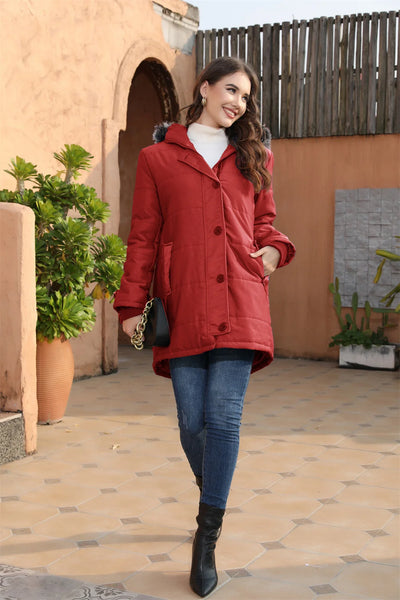 Hooded Warm Slim Down Padded Jacket