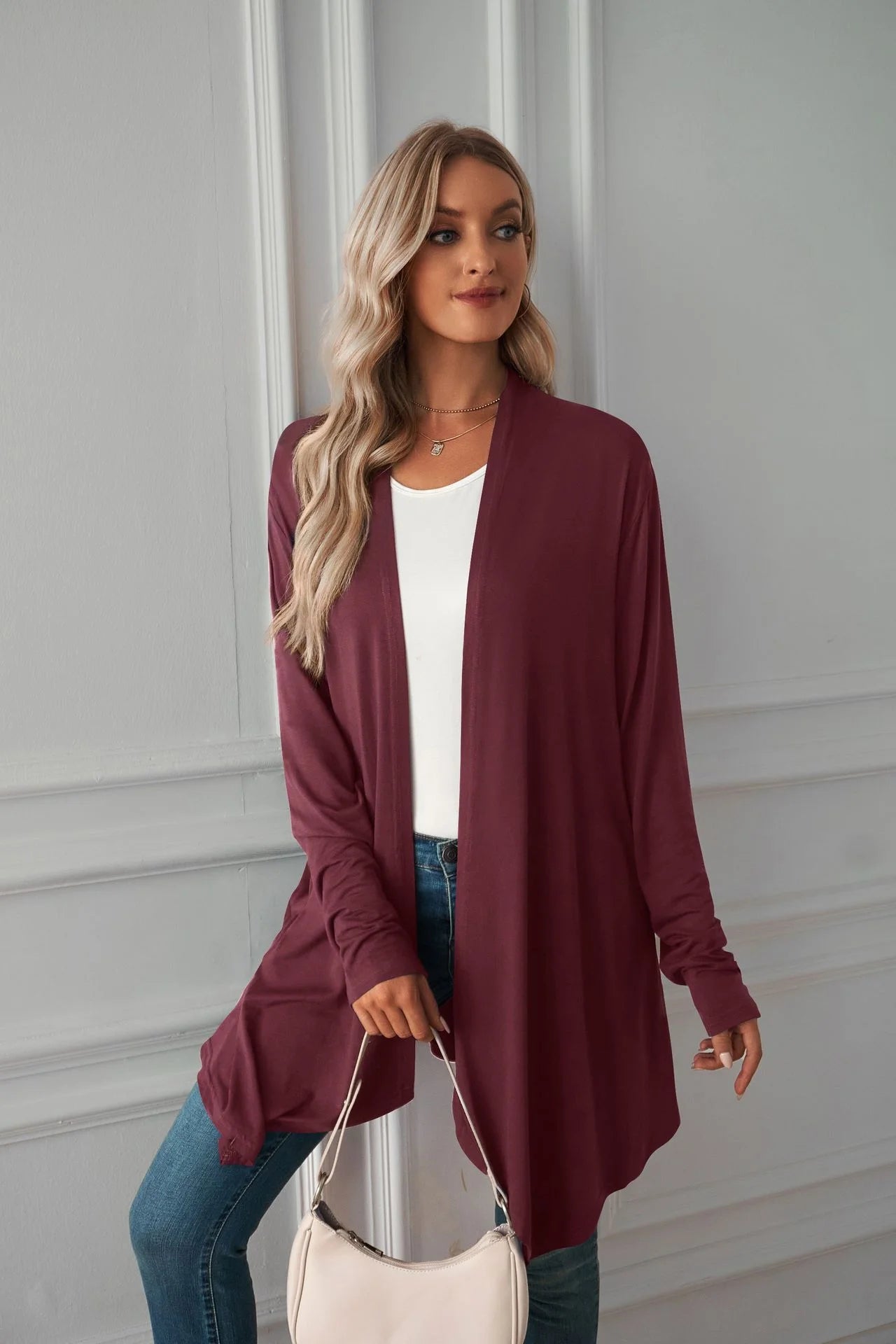 Long Cardigan Style Blouse