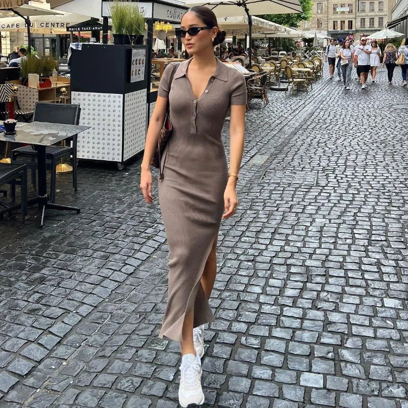 Casual Long Slit Dress