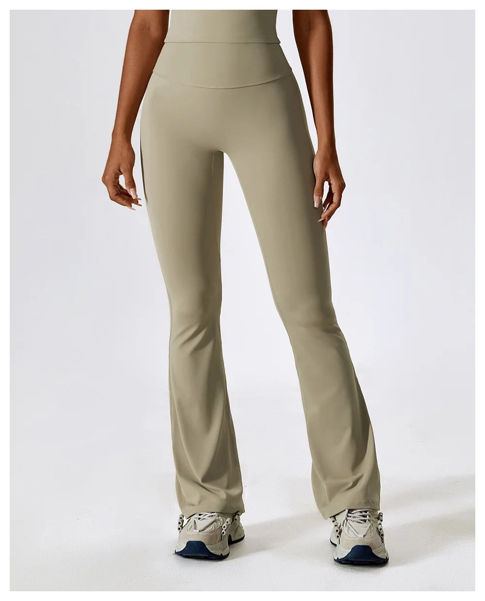 High Waist Slightly Flared Casual Sweatpants