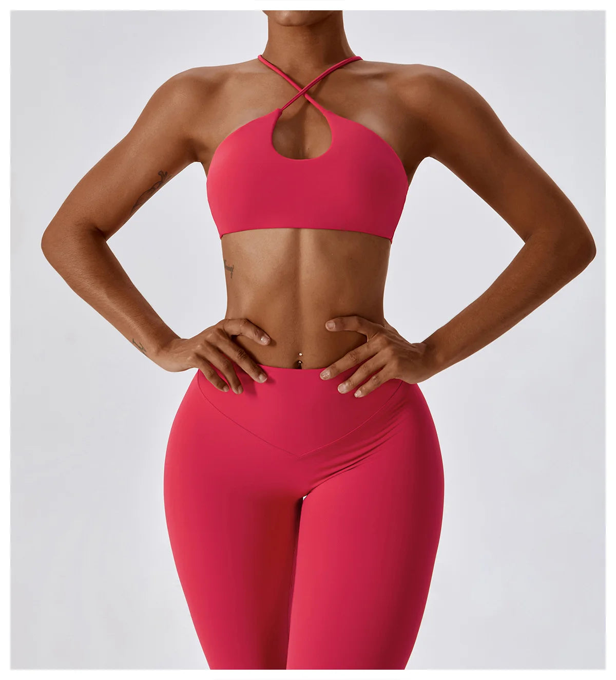 Quick Dry Sports Bra With Crossed Straps