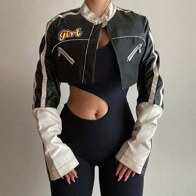 Color Block Long Sleeve Jacket