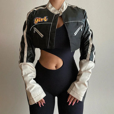 Color Block Long Sleeve Jacket