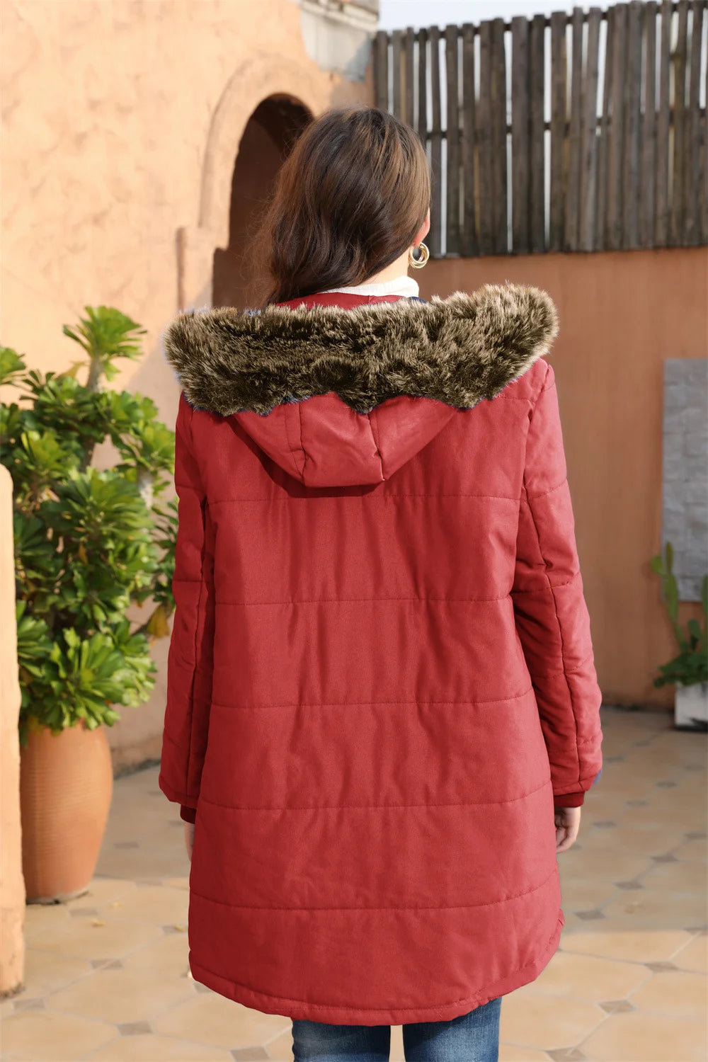 Hooded Warm Slim Down Padded Jacket