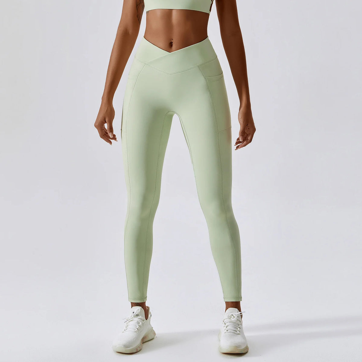Sport Pants With Quick-drying Pocket And Crossed Waist
