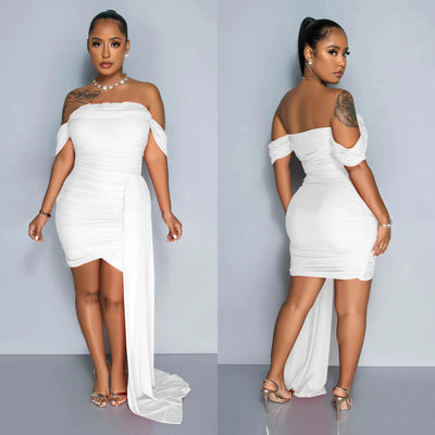 Sexy Mesh Backless Short Skirt