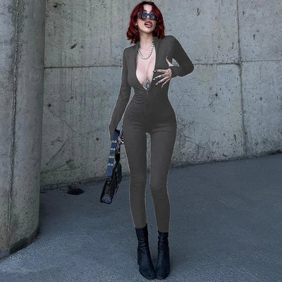 Slim Long Sleeve Jumpsuit