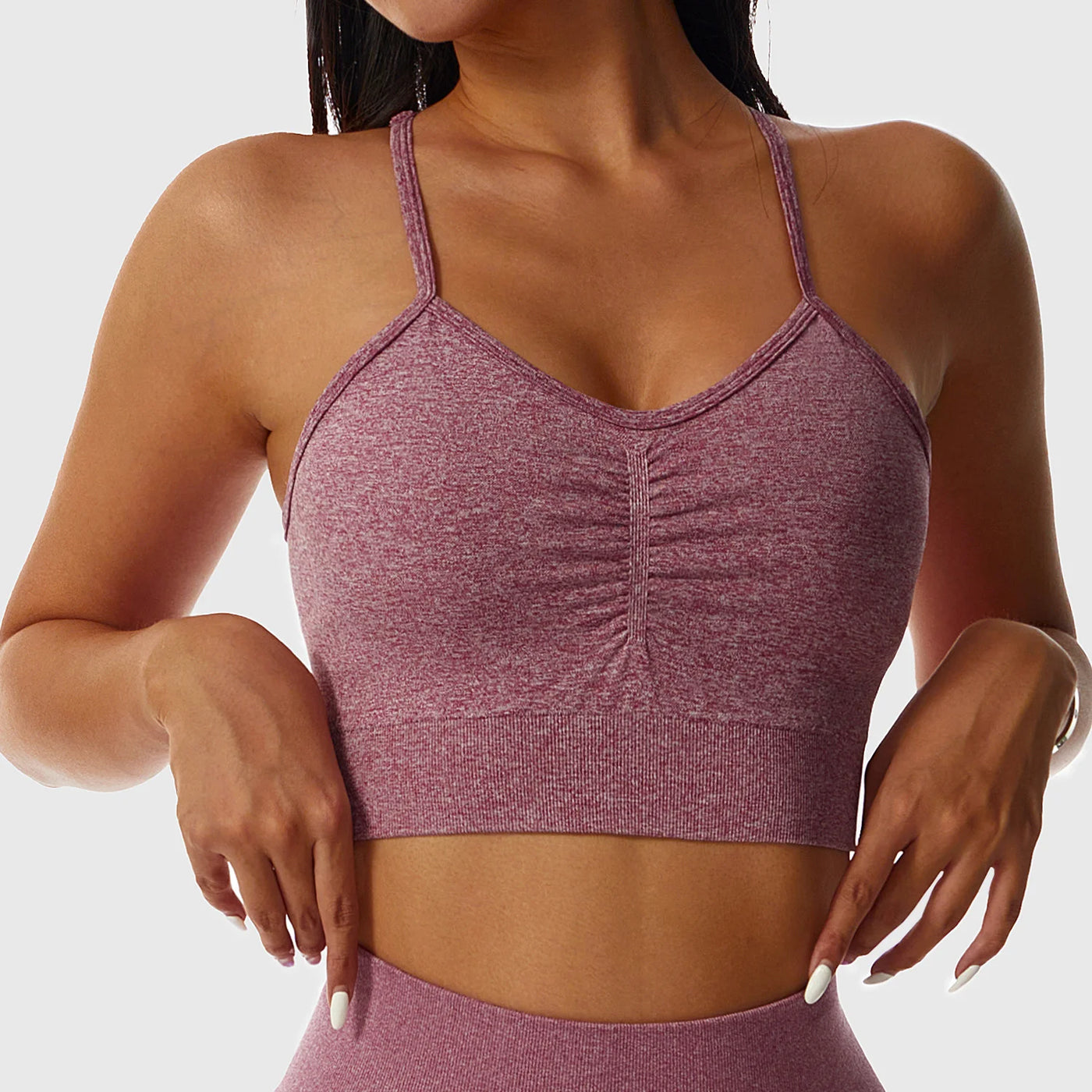 Fitted Crop Top With Thin Straps