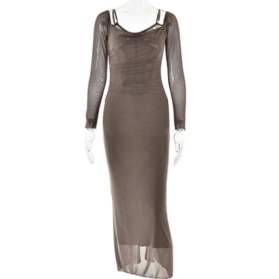 Halter Dress Women’s Fashion Hot Sexy Halter Dress Slit Tight