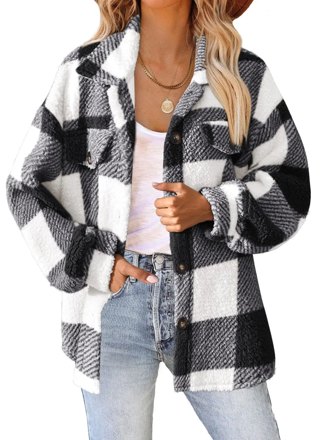 Checked Cashmere Jacket