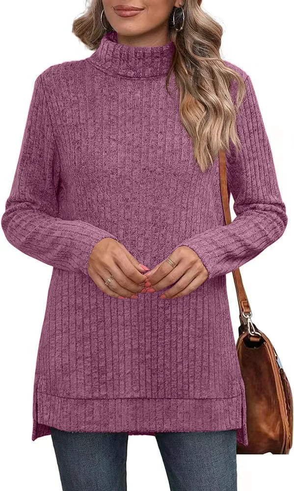 High Sweater With Slit