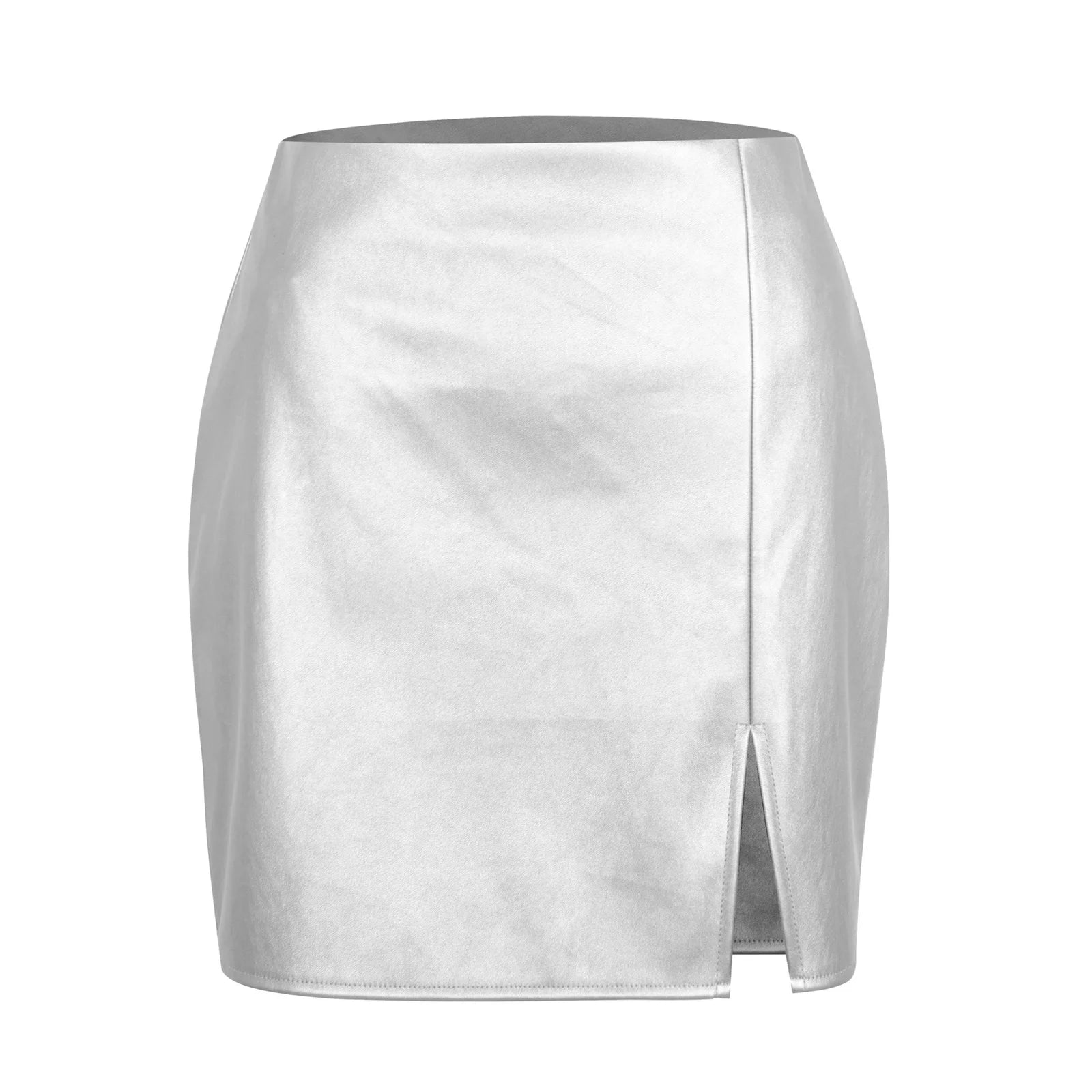 Cross Edge Open Leather Skirtip Short