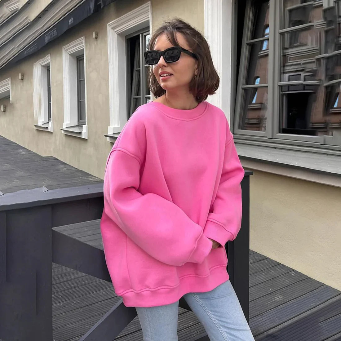Street Color Oversize Fleece
