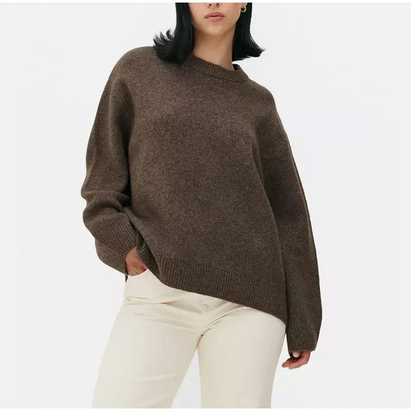 New Pink Sweet Crewneck Pullover Sweater for Winter