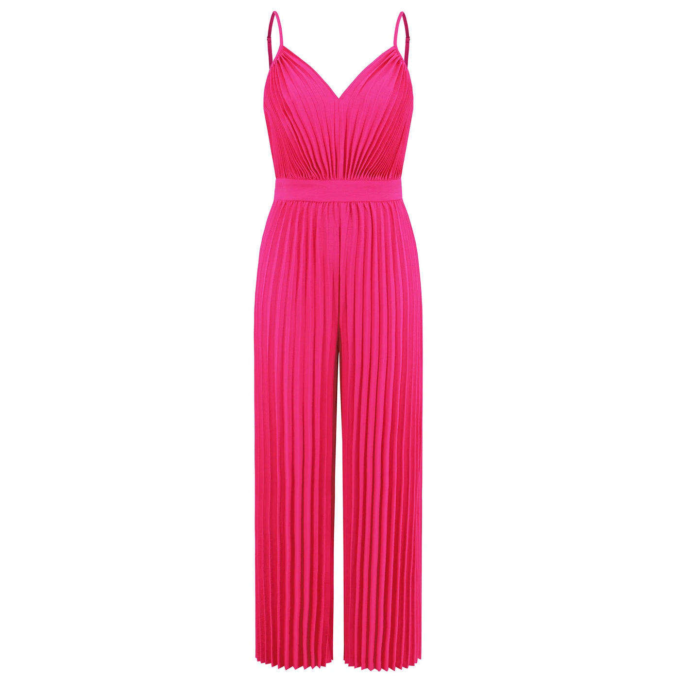 V Neck Sling Pleated One Piece Pants