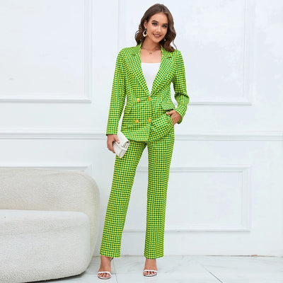 Suit With Buttons Straight Pants