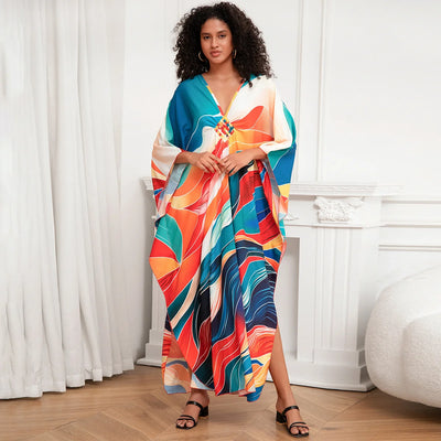 Colorful Printed Cotton Beach Robe