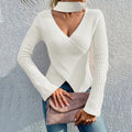 V Neck Sweater Women’s Top Knitted Sweater