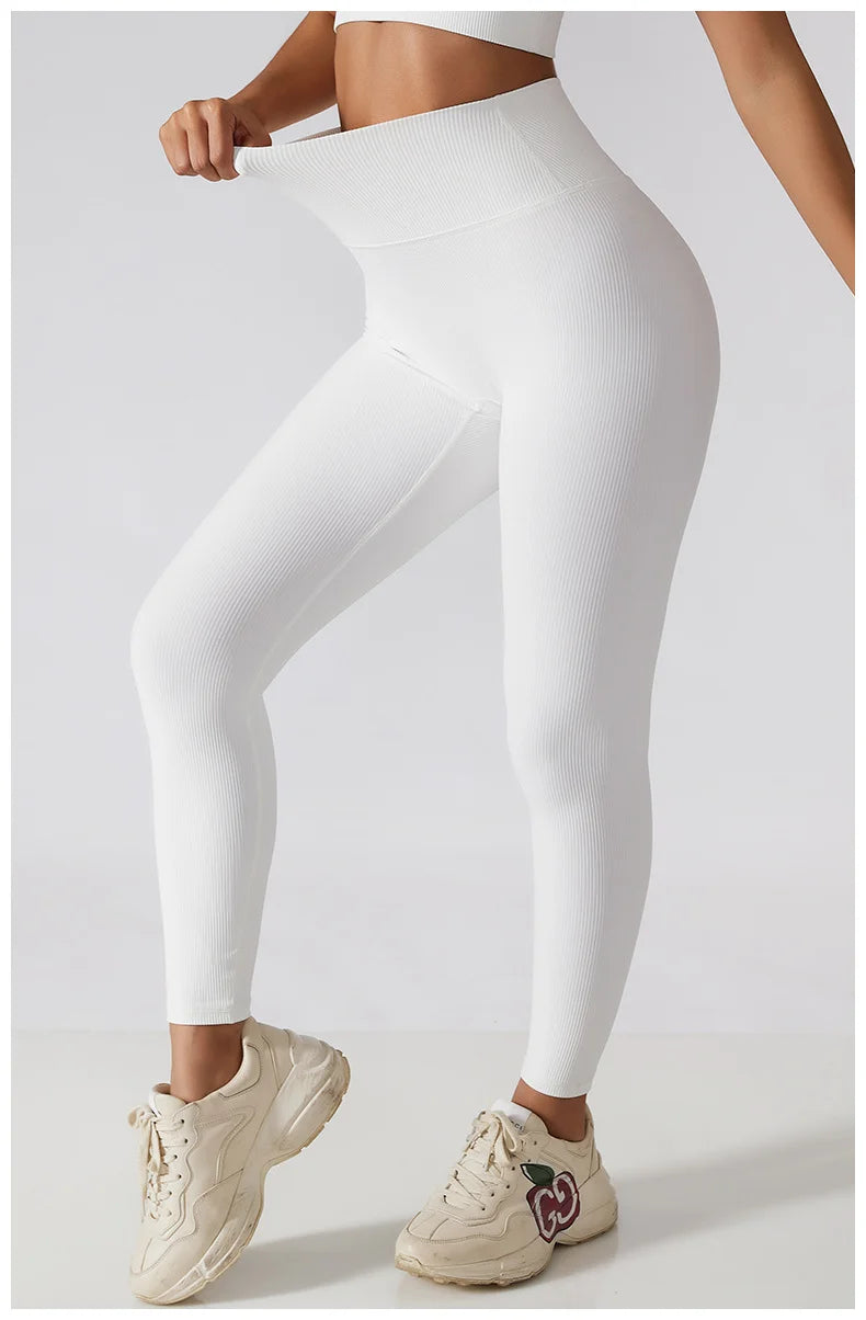 Stretch Ribbed Sports Pants