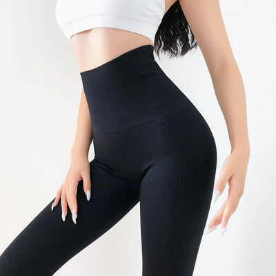 Seamless High Waisted Tight Fast Drying Stretch Fitness Lifting Hip Exercise