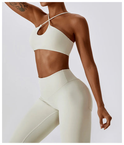 Quick Dry Sports Bra With Crossed Straps