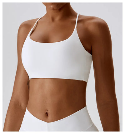 Sports Bra With Crossed Straps On The Back