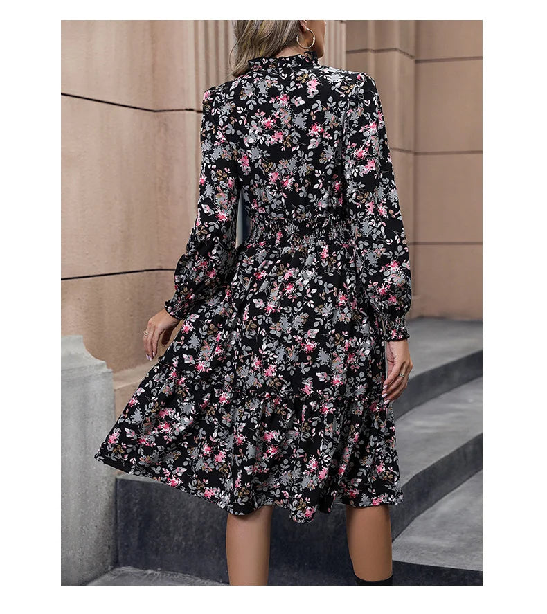 Long Sleeved Floral Dress