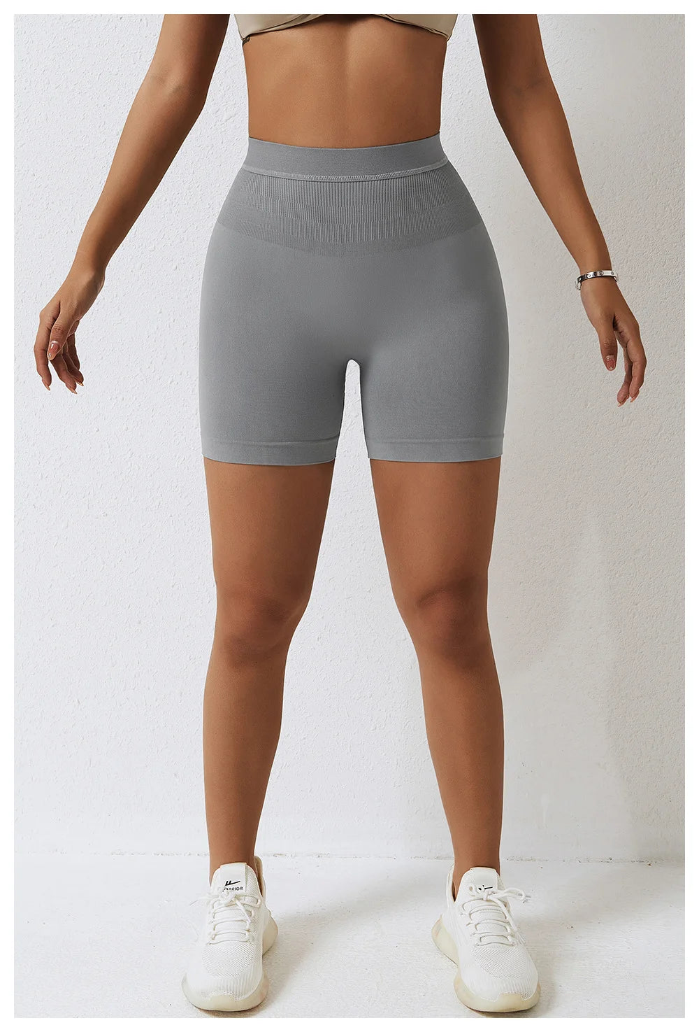 High Waist Seamless Yoga Shorts Women’s Peach Belly Lift Hip Lift Fitness Leggings Running Sports Shorts