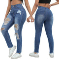 Jeans Distressed Skinny High Wais