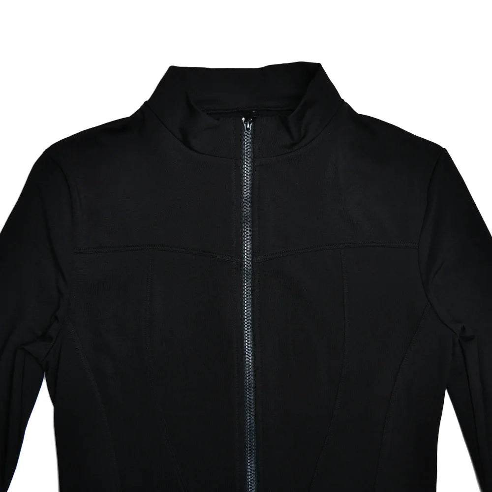 Zipper Long Sleeve Tight Hip-Lift Jumpsuit