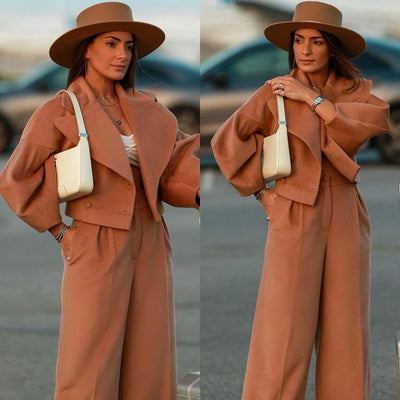 Solid Color Long Lapel Slim Suit