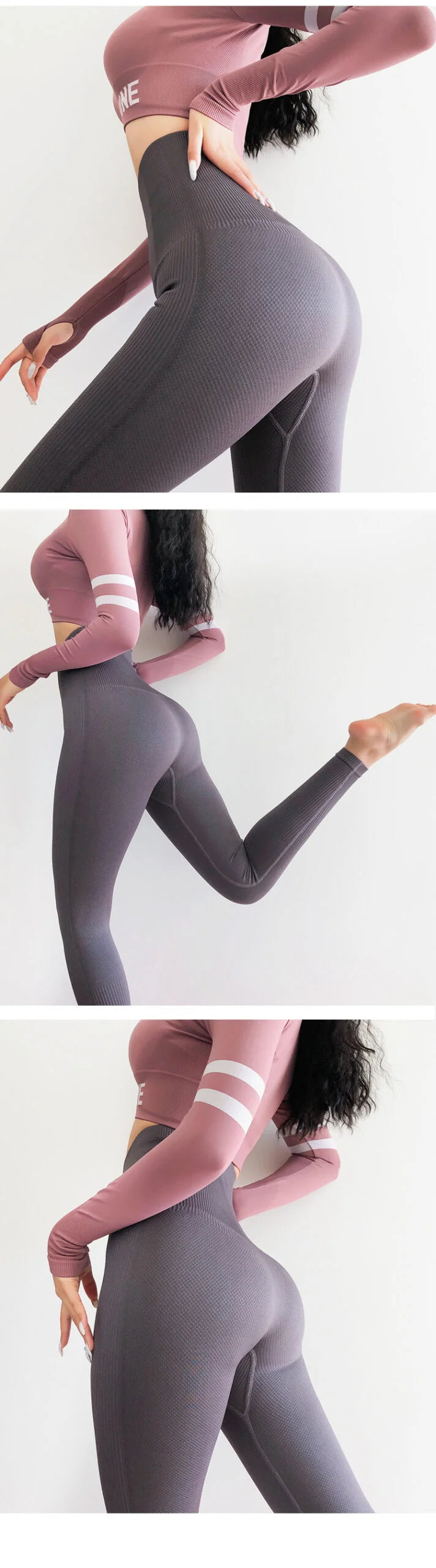 Seamless High Waisted Tight Fast Drying Stretch Fitness Lifting Hip Exercise