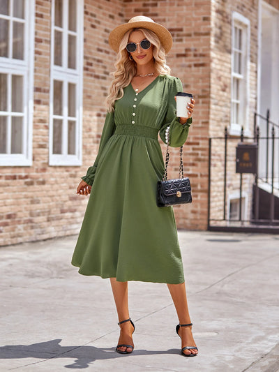 Women’s V Neck Long Dress