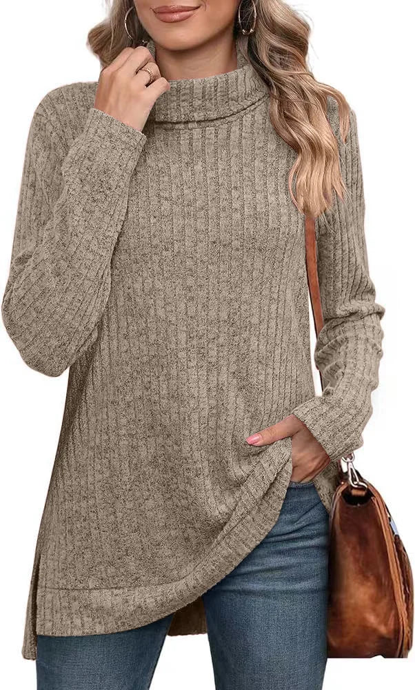 High Sweater With Slit