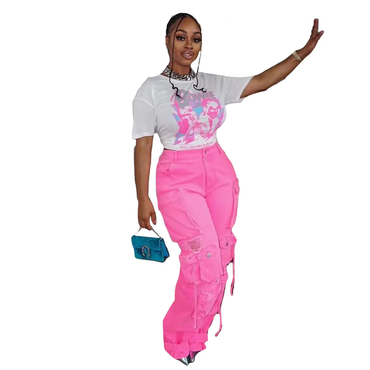 Multi Pocket Pants Casual Pants