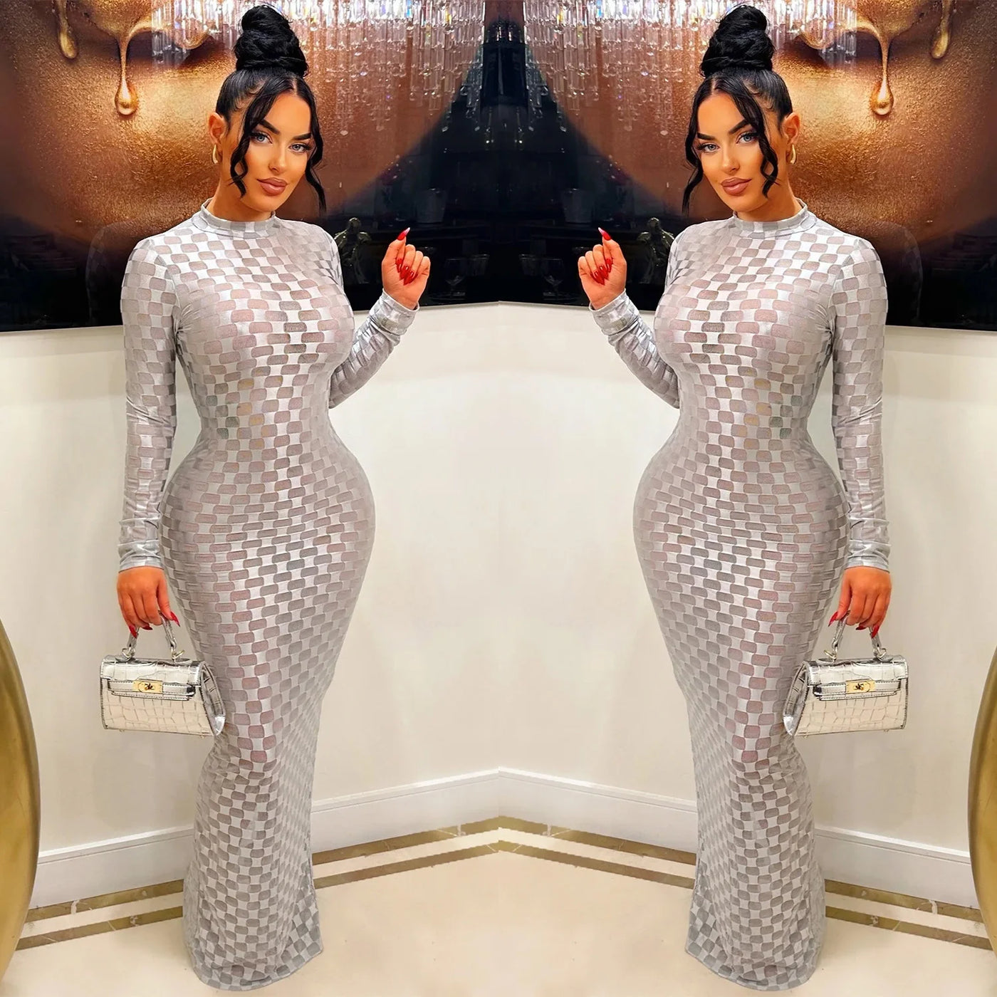 Long Sleeve Bodycon Maxi Dress