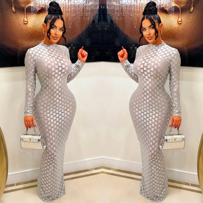 Long Sleeve Bodycon Maxi Dress