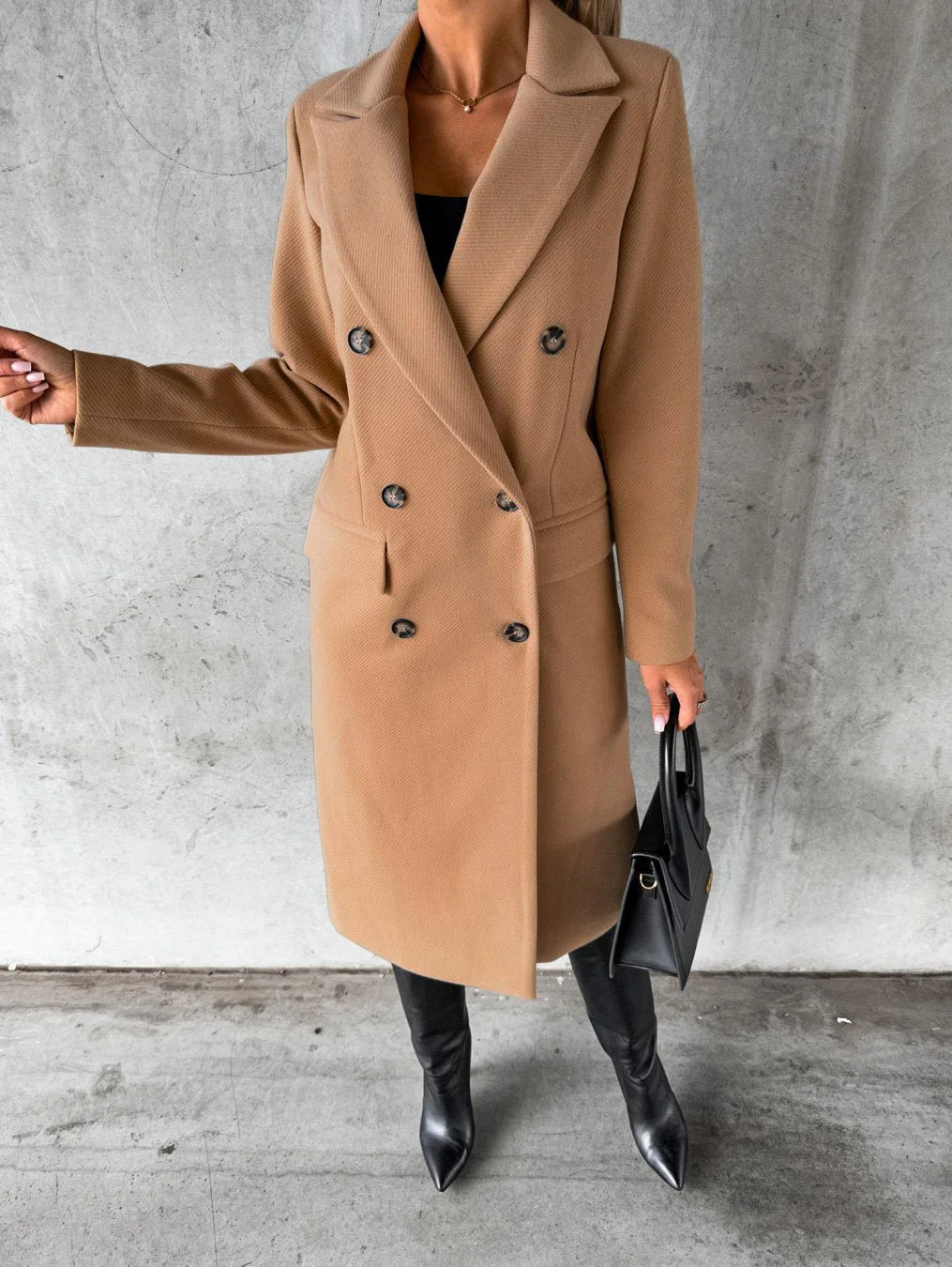 Fitted Coat With Buttons