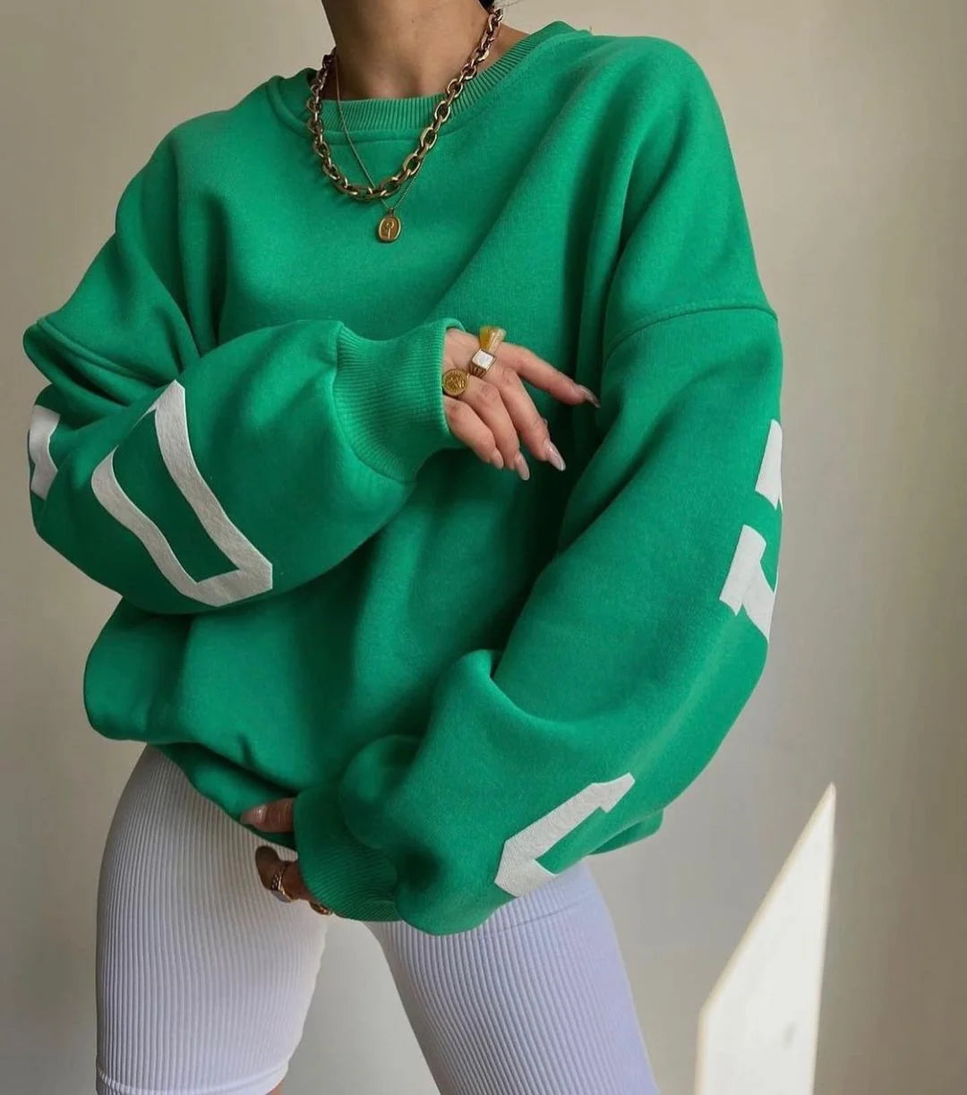 Solid Color Long Sleeve Sweater